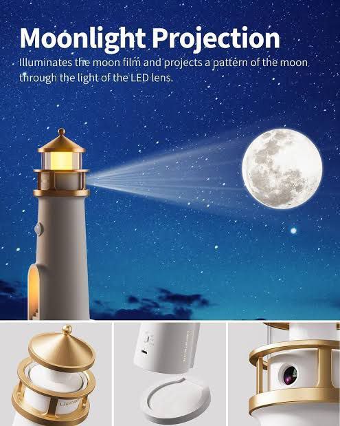 🌙 Moon Lamp Projector Night Light – 5-in-1 Aesthetic Galaxy Experience